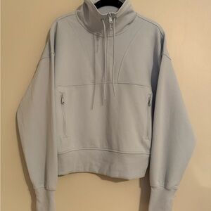 Old Navy Soft Gray High-Collar Sweatshirt